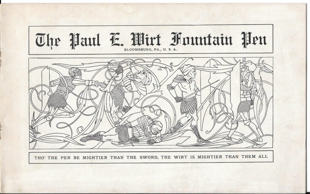 Paul E. Wirt fountain pen catalog cover c1903